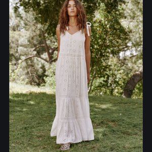 The Great. Eyelet Grove Tie-Shoulder Dress size 2